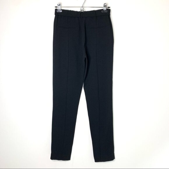 Aritzia Babaton Quentin Pant Slim Straight Leg Pleated Trousers Black Size XS - Picture 12 of 14